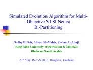 Simulated Evolution Algorithm for Multi-Objective VLSI Netlist Bi-Partitioning