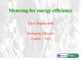 Metering for energy efficiency PowerPoint PPT Presentation