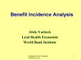 Benefit Incidence Analysis PowerPoint PPT Presentation
