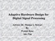 Adaptive Hardware Design for Digital Signal Processing