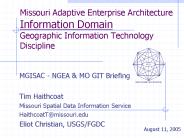 Missouri Adaptive Enterprise Architecture Information Domain Geographic Information Technology Discipline