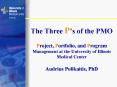 The Three Ps of the PMO Project, Portfolio, and Program Management at the University of Illinois Med PowerPoint PPT Presentation