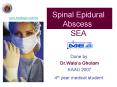 Spinal Epidural Abscess SEA PowerPoint PPT Presentation