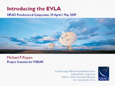 Introducing the EVLA