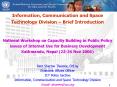 Information, Communication and Space Technology Division Brief Introduction National Workshop on Cap PowerPoint PPT Presentation