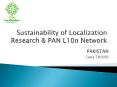 Sustainability of Localization Research PowerPoint PPT Presentation