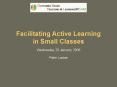 Facilitating Active Learning PowerPoint PPT Presentation