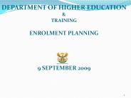 DEPARTMENT OF HIGHER EDUCATION