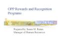 OPP Rewards and Recognition Programs PowerPoint PPT Presentation