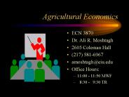 Agricultural Economics