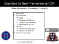 Searches for New Phenomena at CDF PowerPoint PPT Presentation