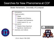 Searches for New Phenomena at CDF