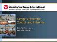 Foreign Ownership, Control, and Influence PowerPoint PPT Presentation