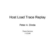 Host Load Trace Replay