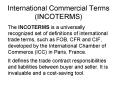 International Commercial Terms INCOTERMS PowerPoint PPT Presentation