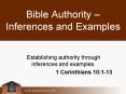 Bible Authority Inferences and Examples PowerPoint PPT Presentation