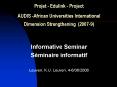 Projet Edulink Project AUDIS African Universities International Dimension Strengthening 20079 PowerPoint PPT Presentation