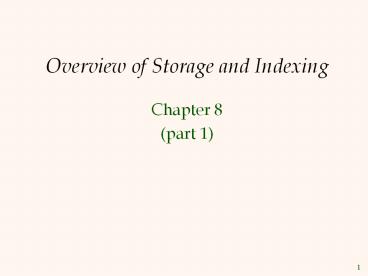 PPT – Overview of Storage and Indexing PowerPoint presentation | free ...