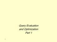 Query Evaluation