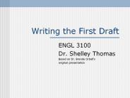 Writing the First Draft