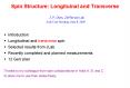 Spin Structure: Longituinal and Transverse PowerPoint PPT Presentation