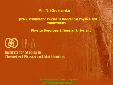 Polarized parton distribution