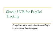 Simple UCB for Parallel Tracking