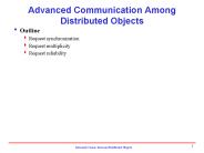 Advanced Communication Among Distributed Objects