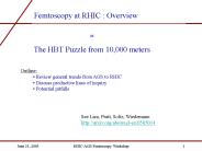 Femtoscopy at RHIC : Overview