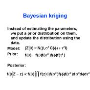 Bayesian kriging