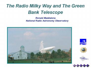 The Radio Milky Way and The Green Bank Telescope