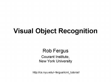 Visual Object Recognition presentation | free to download