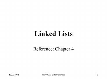 Linked Lists
