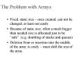 The Problem with Arrays PowerPoint PPT Presentation