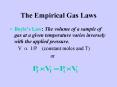 The Empirical Gas Laws PowerPoint PPT Presentation