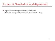 Lecture 18: Shared-Memory Multiprocessors