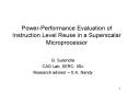 PowerPerformance Evaluation of Instruction Level Reuse in a Superscalar Microprocessor PowerPoint PPT Presentation