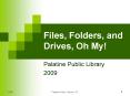 Files, Folders, and Drives, Oh My PowerPoint PPT Presentation