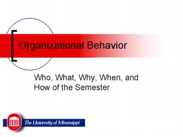 Organizational Behavior