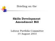 Briefing on the