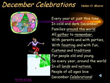 December Celebrations Helen H' Moore