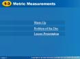 Metric Measurements PowerPoint PPT Presentation