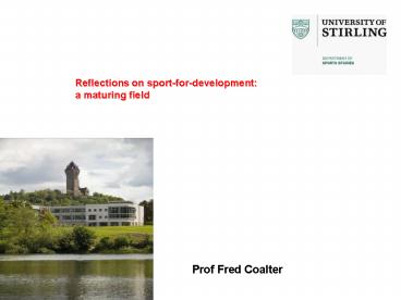 Reflections on sportfordevelopment:
