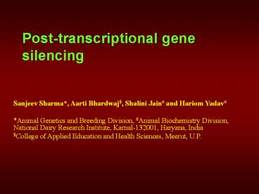 Post-transcriptional%20gene%20silencing
