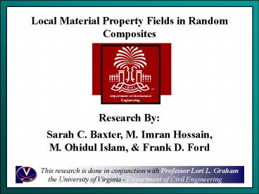 Local Material Property Fields in Random Composites