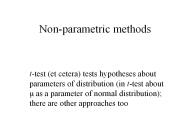 Non-parametric methods