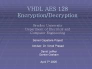 VHDL AES 128 Encryption/Decryption