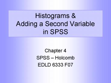 Histograms