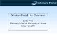 Scholars%20Portal%20:%20An%20Overview PowerPoint PPT Presentation