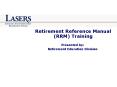 Retirement Reference Manual RRM Training PowerPoint PPT Presentation